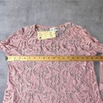 Say What? Say What Top Womens M Pink Lace Bell Sleeve Sheer Romantic Feminine Elegant NEW Photo 4