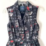 Modcloth Community Brunch Black Sleeveless Dog Print Shirtdress size small Photo 7