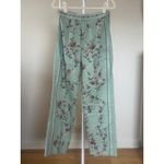 Agua Bendita Florecer Honeysuckle Trousers Hand Embroidered 100% Linen Photo 4