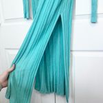 Free People NWOT Elegant Turquoise Button-Down Long Sweater Dress MEDIUM Photo 4