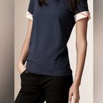 Burberry  Brit blue checkered cuff t shirt Photo 4