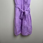 J.Crew  NEW‎ Faux Wrap Sleeveless Tiered Skirt Dress Size 4 in Bright Lilac Photo 5
