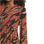 Nordstrom BP. by | NWT | XXS | Brown Burnout Tiger Stripe Long Sleeve Mini Dress Photo 1