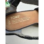 Toms  Women's Black Denim Sienna Cork Wedges Open Toe Criss Cross Sandals 8.5 Photo 5
