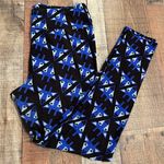 LuLaRoe  TC Leggings Blue Goat Print Tall & Curvy Rare Animal Pattern 12-16 Plus Photo 0