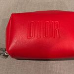 Christian Dior NWT Dior Red Embossed Logo Cosmetic Makeup Pouch Bag w/ Zipper Protector Photo 0