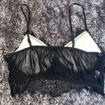 Lace Bralette Crop Top Black Photo 1