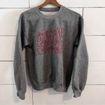 Saved By Grace Co. Just A Girl Who Loves Christmas Gray Crew Sweatshirt. Size S Photo 6