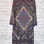 Westport Blue Red 3/4 Sleeve Casual Dress Bohemian boho style size 12 mini dress Photo 4