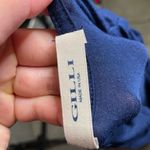 GILLI Womens Navy Print Sleeveless Surplice 2fer Shay Maxi Dress Size Small Black Photo 4