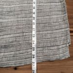J. Jill PureJill Linen Henley Shirt Top Size MED Women's Gray Striped 3/4 Sleeve Photo 9