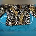 Vintage Silk Blazer with Leopard/Tiger Stripes Medium Black Photo 10