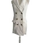 Veronica Beard  White Halter Button Blazer Dress Size 6 Photo 2