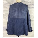 Chico's 0 Mix Foil Melanie Pullover Sweater Womens S 4 Blue Zip Back 3/4 Sleeves Photo 1