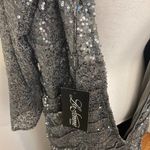 La Femme NWT  Sequined Shirred Sweetheart Neckline Trumpet Dress Size 14 Photo 8