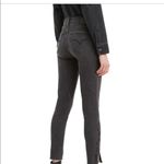 Levi's NEW Jeans 711 Skinny Ankle Sculpt Frey Hem Embroidered Black Size 10 Photo 5