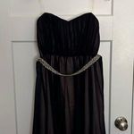Sequin Hearts Navy Blue Strapless Homecoming Dress Photo 0