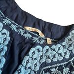 Soft Surroundings Navy Embroidered Tunic Mini Dress Short Sleeve Size 2X Women's Photo 5