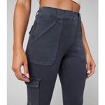 Spanx Stretch Twill Ankle Cargo Pants Washed Black Size Small Photo 4