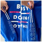 Wound Up Busy Doing Nothing Crewneck Vintage Sweatshirt, Royal Blue sz. XS Photo 7