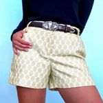 Loft Ann Taylor Textured Chartreuse Lime Green White 70s Theme Shorts Size 2 Photo 1