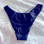 J.Crew Navy Blue Curved-waist cheeky bikini bottom Size Small Photo 3