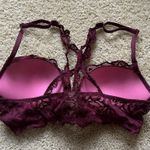 PINK - Victoria's Secret Victoria Secrets Pink WEAR EVERYWHERE PUSH-UP BRA in Maroon Lace Photo 2
