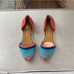 Anthropologie Blue and Pink Espadrille Shoes with Vibrant Style Photo 4