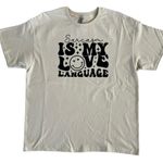 Gildan Sarcasm is My Love Language Womens X-Large Tan T-Shirt Short Sleeve Photo 1