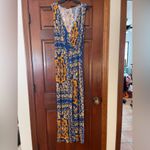 Blue and Orange Floral Jumpsuit medium Photo 1