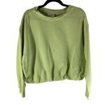 Universal Threads Universal Thread Bubble Hem Sweatshirt Long Sleeve Green M Photo 2