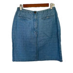Christopher & Banks Vintage Christopher & Banks Denim Mini Pencil Skirt Bareback Front Pockets 10 Photo 1