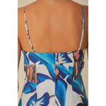 Farm Rio NWOT  Linen Off-White Blue Foliage Maxi Dress Size L Photo 4