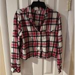 Victoria's Secret Victoria Secret Women’s Medium Flannel Plaid Pajamas Long Sleeve Shirt Photo 4