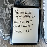 B.Original  Heather Gray Speckled Top Flowy Ruffle Hem Womens Medium Photo 10