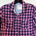 Abercrombie & Fitch Pink Plaid Flannel Shirt Photo 1