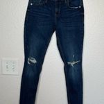 Old Navy womens dark wash rockstar super skinny distressed blue jeans size 2 emo Photo 4