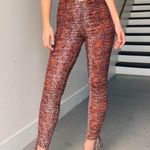 I am gia ๐I.AM.GIA๐ Colette Ruched Pants ~ Orange Snakeskin Print XL NWT Photo 1