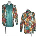 Vera VINTAGE Women’s Floral Shirt Fabric Buttons Bold Print Size 12 Made in USA Photo 10