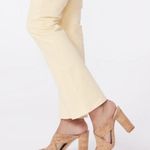 Paige  Butter Yellow Claudine Ankle Flare Denim Jeans Size 30 Photo 3