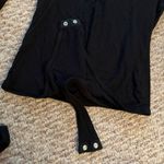 Good American  Stretch Jersey U Ring Bodysuit Long Sleeve Black- Size Medium (2) Photo 7