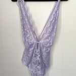 Dreamgirl Purple Lace Lingerie Bodysuit Sheer ~ Size Large Photo 0