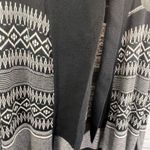 Talbots  Lambswool Blend Open Front Cardigan Sweater L Black Nordic Fair Isle Photo 5