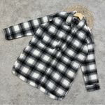 Banana Republic  Women’s Wool Blend Flannel Shirt Button Up Jacket Shacket Size L Photo 2