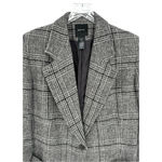 Smythe Oversized Notched Lapel Blazer Gray Glen Check Plaid Small Photo 8