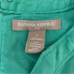 Banana Republic Sleeveless Linen Sheath Dress size 0 Green Coastal Preppy Mature Photo 9