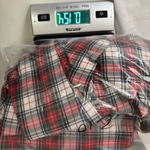 VTG Red Plaid Maxi Skirt Set Holiday Country Core Cotton Long Sleeve Buttons 10 Photo 8