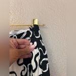 Alberto Makali Black & White Midi A-Line Ribbon Embroidered Skirt Size 4 Photo 5