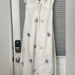 NWT Ciebon Selma Embroidered Plunge Neck Maxi Dress White Size XS Photo 5