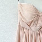 Jenny Yoo  Strapless Luxe Chiffon Bridesmaid Maxi Dress in Whipped Apricot Photo 3